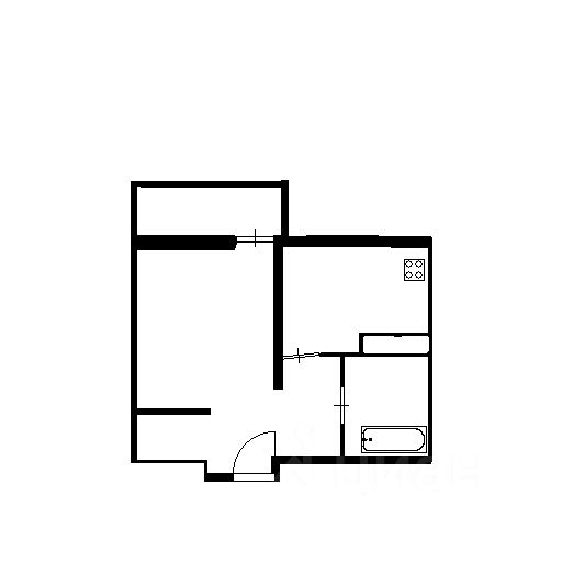 Планировка этой квартиры по данным Циан