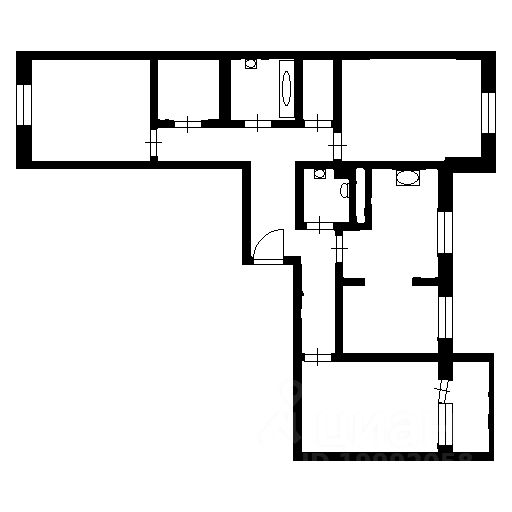 Планировка этой квартиры по данным Циан