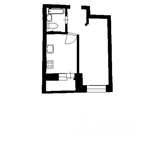 Планировка этой квартиры по данным Циан