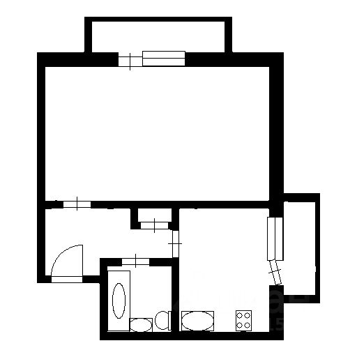 Планировка этой квартиры по данным Циан