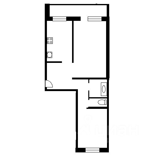 Планировка этой квартиры по данным Циан