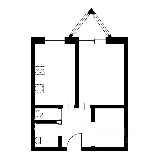Планировка этой квартиры по данным Циан