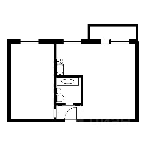 Планировка этой квартиры по данным Циан