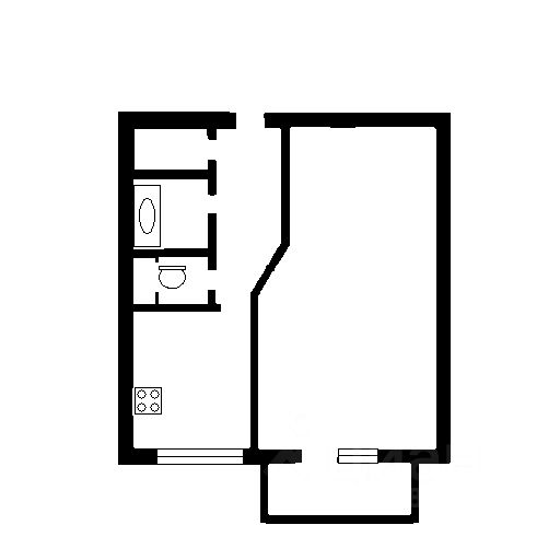 Планировка этой квартиры по данным Циан