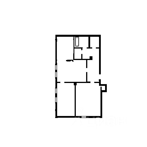 Планировка этой квартиры по данным Циан