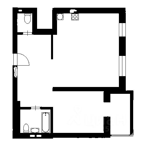 Планировка этой квартиры по данным Циан