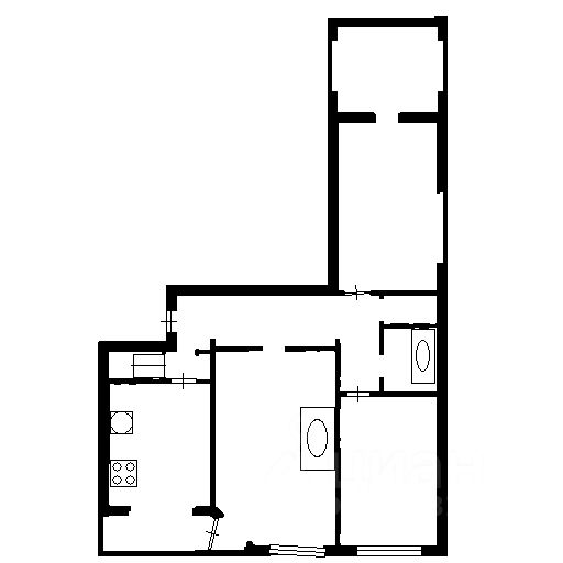 Планировка этой квартиры по данным Циан