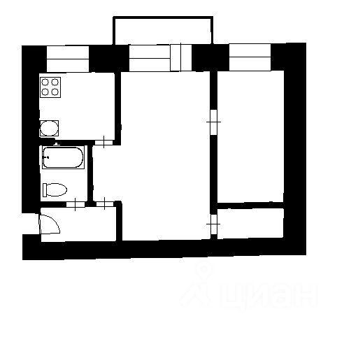 Планировка этой квартиры по данным Циан