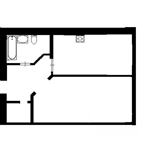 Планировка этой квартиры по данным Циан