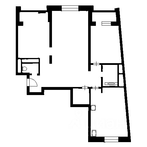 Планировка этой квартиры по данным Циан