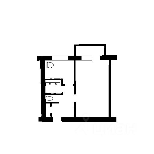 Планировка этой квартиры по данным Циан