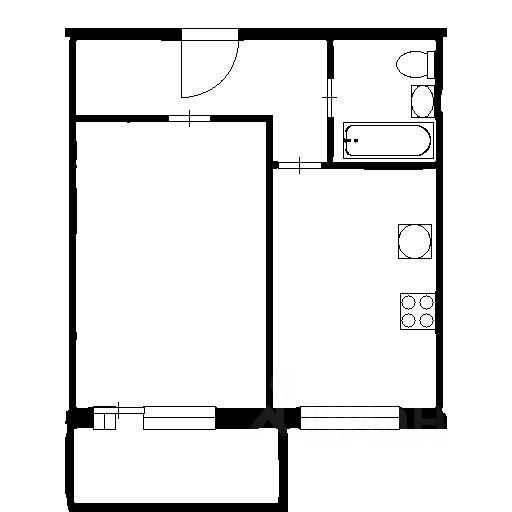 Планировка этой квартиры по данным Циан