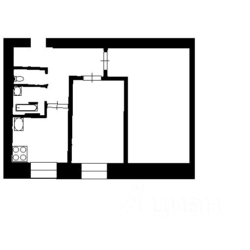 Планировка этой квартиры по данным Циан