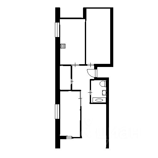 Планировка этой квартиры по данным Циан