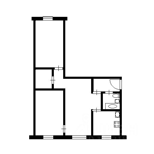 Планировка этой квартиры по данным Циан