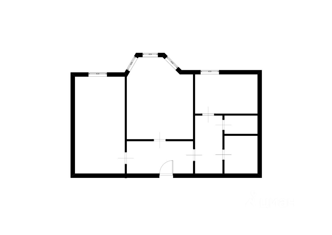 Планировка этой квартиры по данным Циан