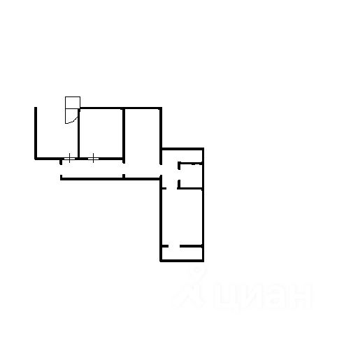 Планировка этой квартиры по данным Циан