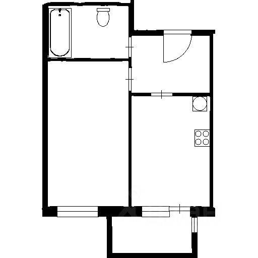 Планировка этой квартиры по данным Циан