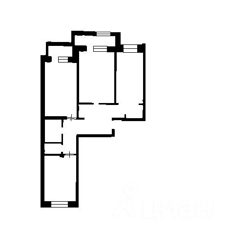 Планировка этой квартиры по данным Циан