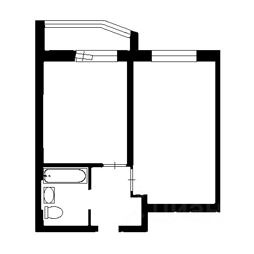 Планировка этой квартиры по данным Циан