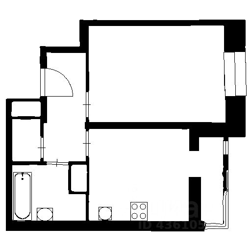Планировка этой квартиры по данным Циан