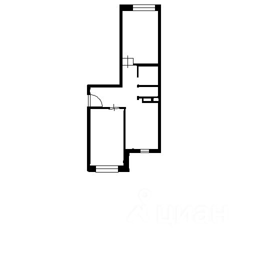 Планировка этой квартиры по данным Циан