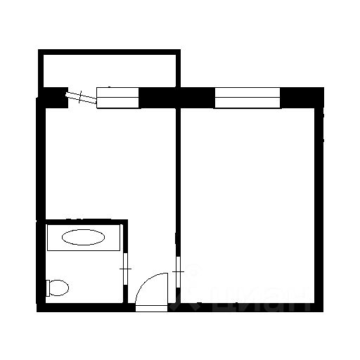 Планировка этой квартиры по данным Циан