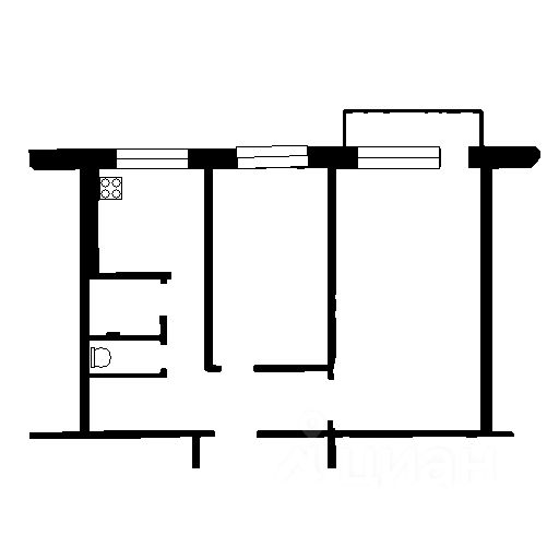 Планировка этой квартиры по данным Циан