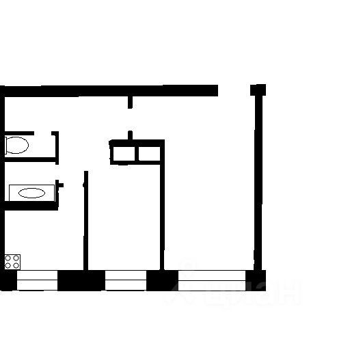 Планировка этой квартиры по данным Циан