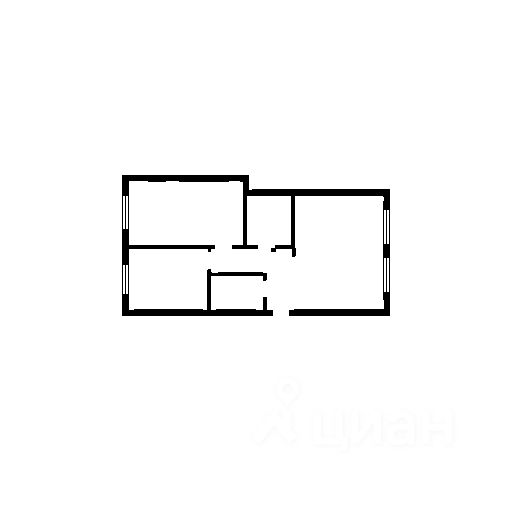Планировка этой квартиры по данным Циан