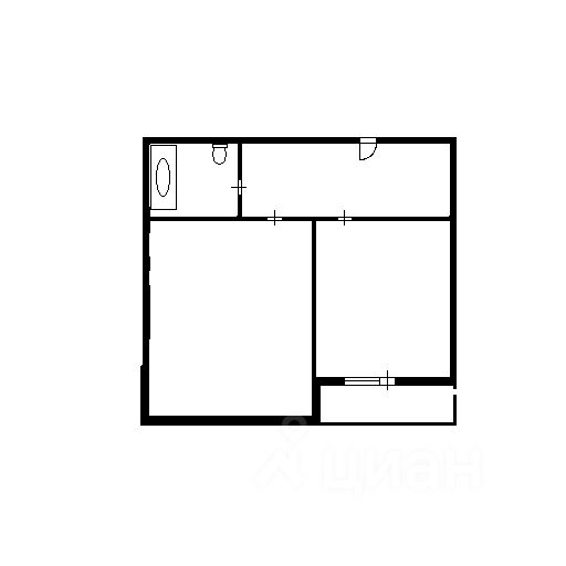 Планировка этой квартиры по данным Циан