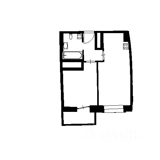 Планировка этой квартиры по данным Циан