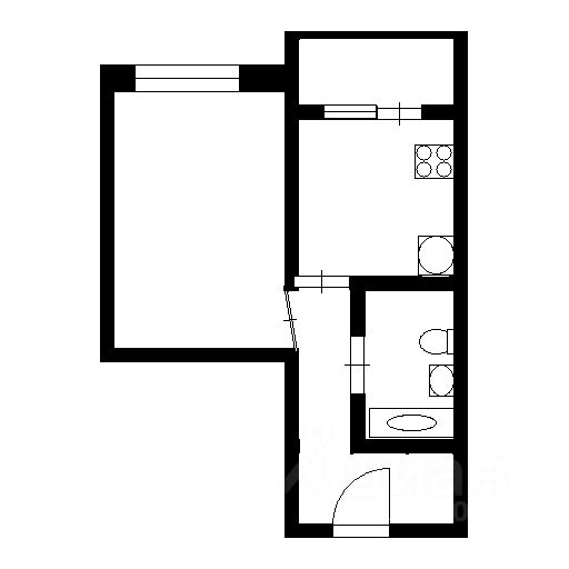 Планировка этой квартиры по данным Циан
