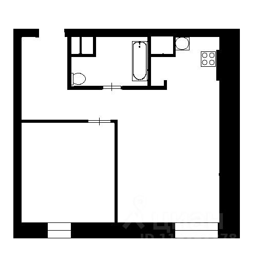 Планировка этой квартиры по данным Циан