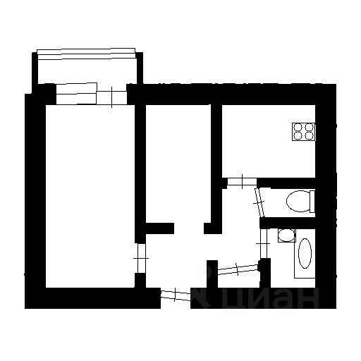 Планировка этой квартиры по данным Циан