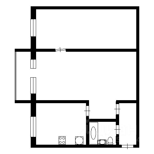 Планировка этой квартиры по данным Циан