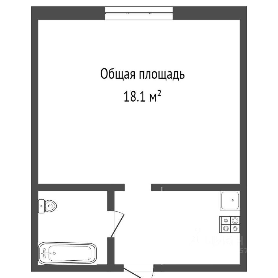 Планировка этой квартиры по данным Циан