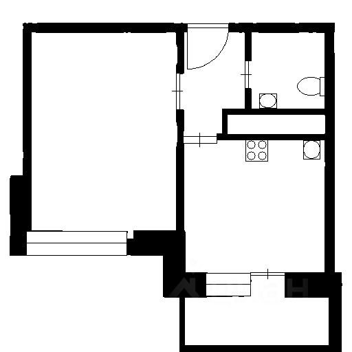 Планировка этой квартиры по данным Циан