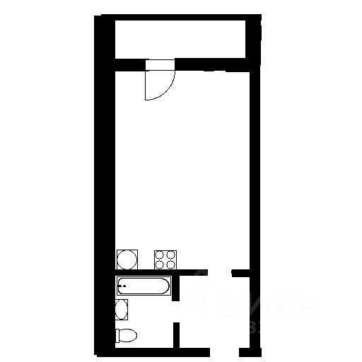 Планировка этой квартиры по данным Циан