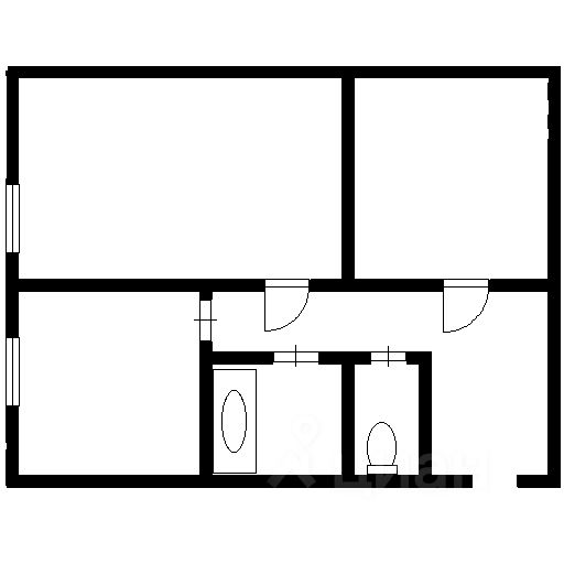Планировка этой квартиры по данным Циан