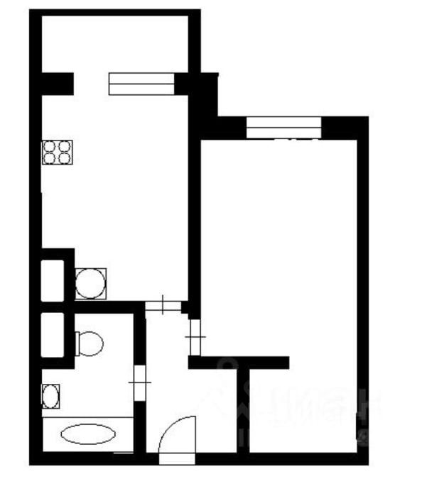 Планировка этой квартиры по данным Циан
