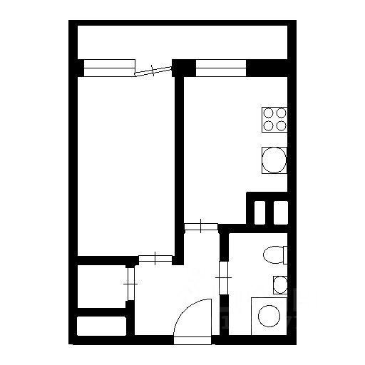 Планировка этой квартиры по данным Циан