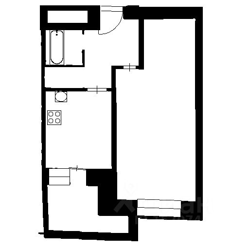 Планировка этой квартиры по данным Циан