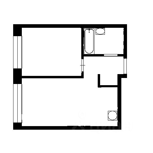 Планировка этой квартиры по данным Циан