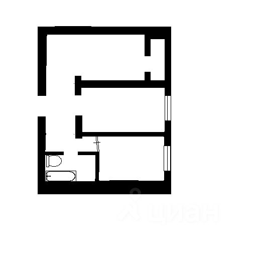 Планировка этой квартиры по данным Циан