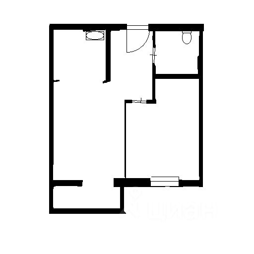 Планировка этой квартиры по данным Циан