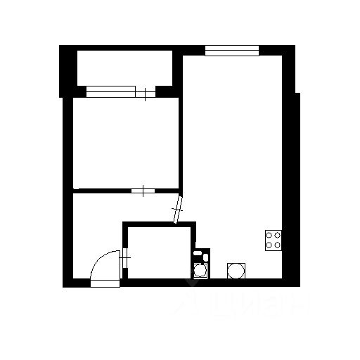 Планировка этой квартиры по данным Циан