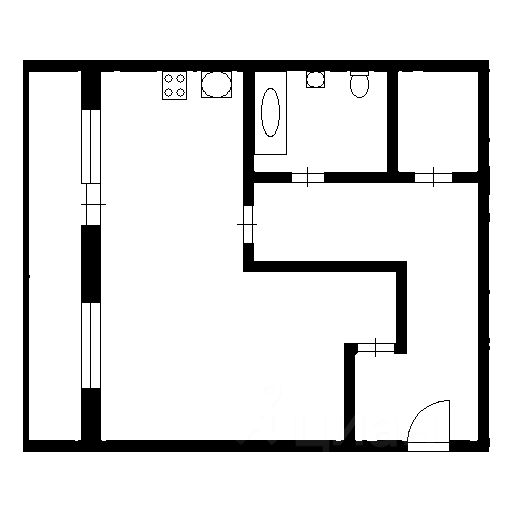Планировка этой квартиры по данным Циан
