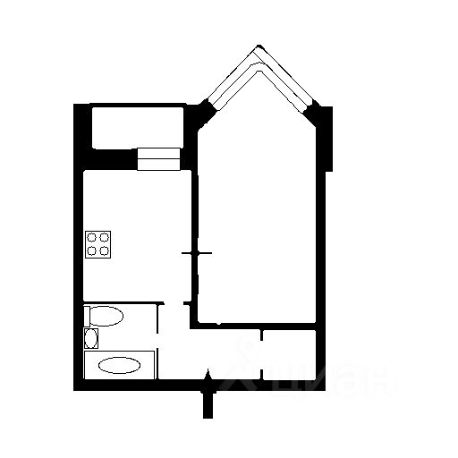 Планировка этой квартиры по данным Циан