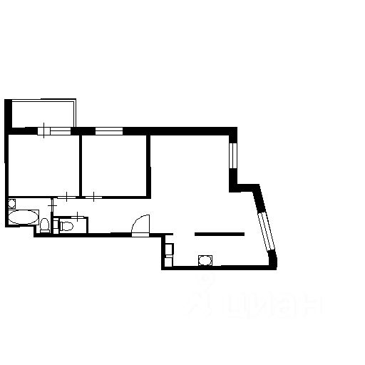 Планировка этой квартиры по данным Циан